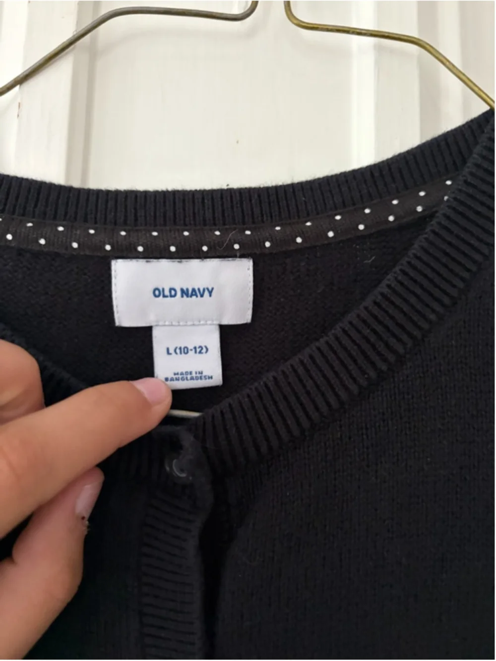 Old Navy Black Cardigan Sweater girls Size L